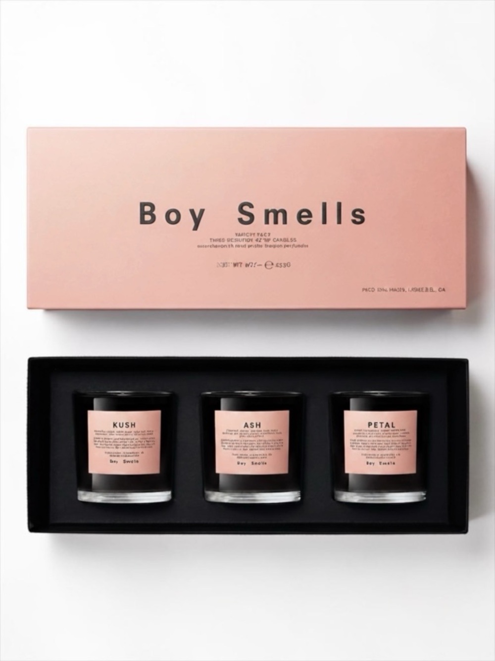 Boy Smells Trio Candle Set - Kush Ash Petal NWT / NIB Luxury Candles